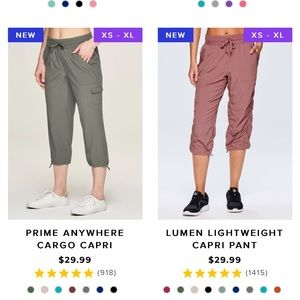 RBX active lightweight capris M